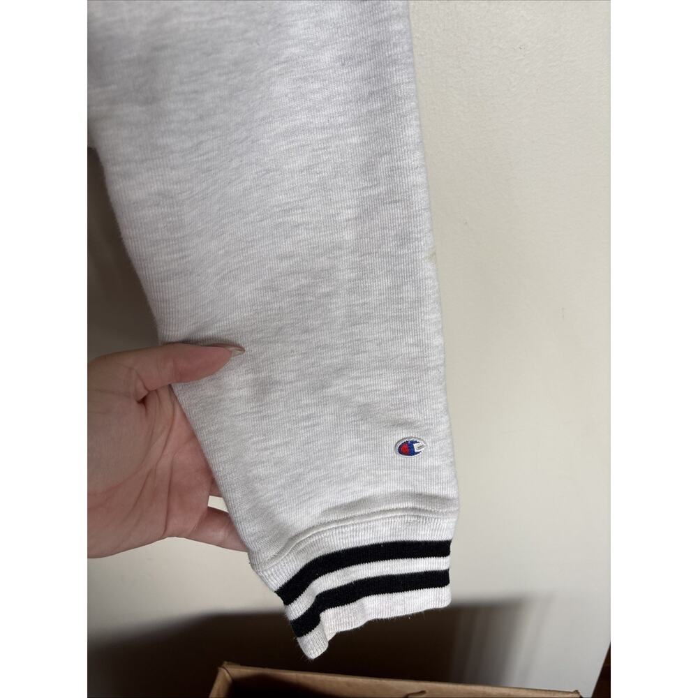 Champion Reverse Weave Ohio University Crop Sweatshirt Womens Small White V Neck - Picture 4 of 9